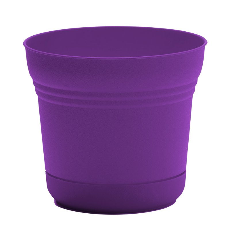 BLOEM Bloem Saturn Series SP10928 Planter, 10 in Dia, 8-1/2 in H, Round, Plastic, Royal Lilac