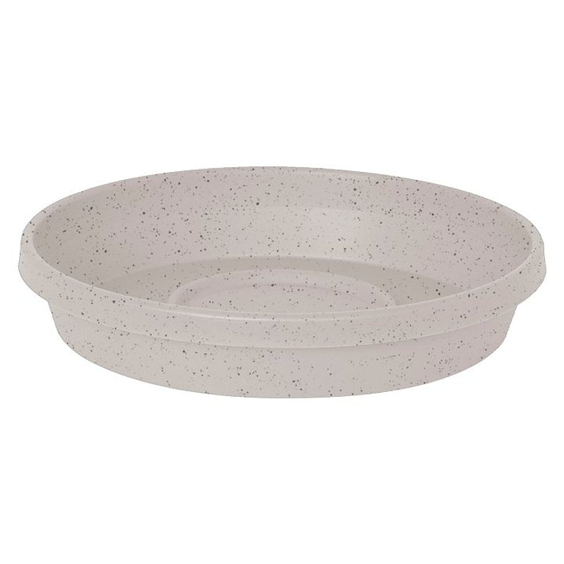 BLOEM Bloem STT0882 Terra Saucer, 8 in Dia, Round, Plastic, Vanilla Bean