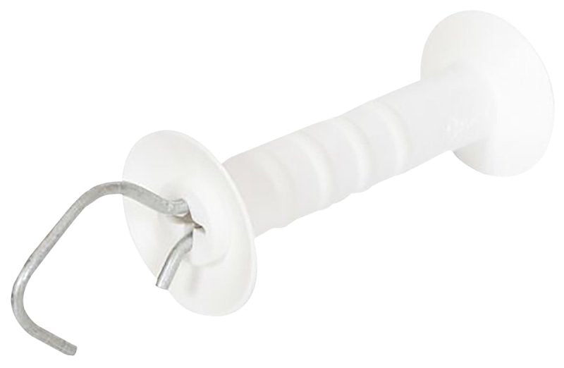 GALLAGHER POWER FENCE, Gallagher G691104 Small Gate Handle, Plastic, White, Galvanized HARDWARE & FARM SUPPLIES GALLAGHER POWER FENCE,