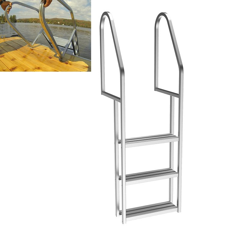 MULTINAUTIC Multinautic 15012 Quick Release Dock Ladder, 35 in H, 250 lb, 3-Step, Aluminum APPLIANCES & ELECTRONICS MULTINAUTIC