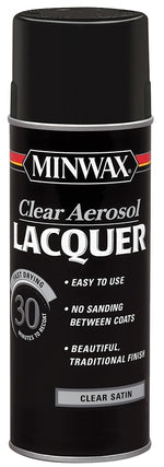 MINWAX Minwax 152100000 Lacquer Spray, Liquid, Clear, 12 oz, Can