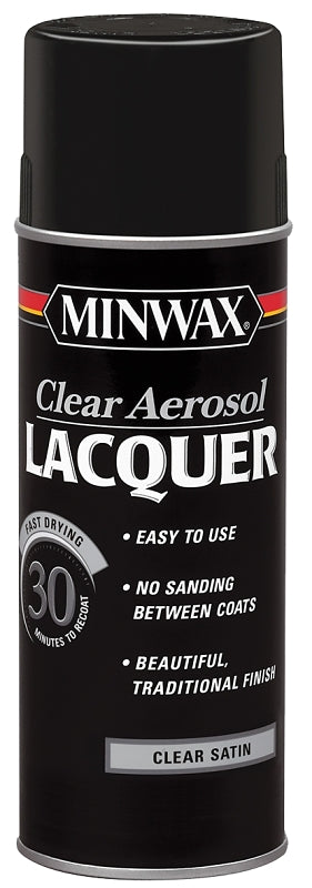 MINWAX Minwax 152100000 Lacquer Spray, Liquid, Clear, 12 oz, Can