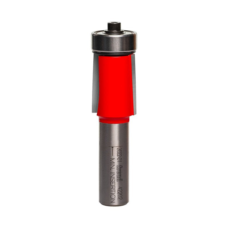 DIABLO Freud Quadra-Cut 42-202 Downshear Helix Flush Trim Router Bit, 3/4 in Dia Cutter, 3-1/8 in OAL, 1/2 in Dia Shank