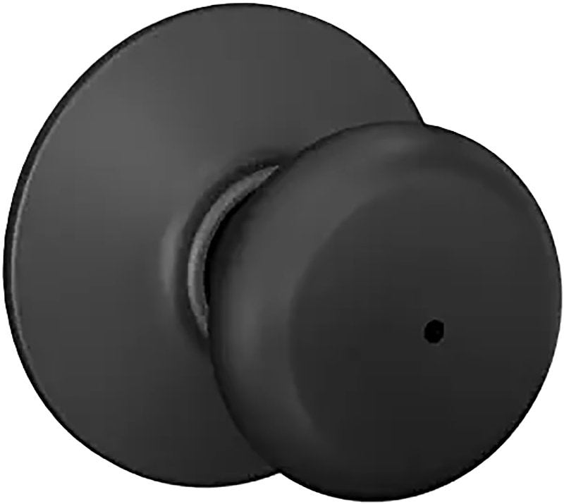 SCHLAGE LOCK Schlage F Series F40 V PLY 622 Privacy Lockset, Round Design, Knob Handle, Matte Black, Metal, Interior Locking HARDWARE & FARM SUPPLIES SCHLAGE LOCK