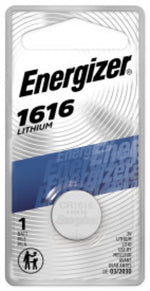 ENERGIZER BATTERY Energizer ECR1616BP Coin Cell Battery, 3 V Battery, 60 mAh, CR1616 Battery, Lithium, Manganese Dioxide ELECTRICAL ENERGIZER BATTERY