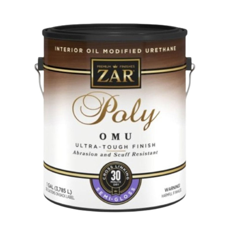 ZAR ZAR 36113 Polyurethane, Semi-Gloss, Liquid, Milky Clear, 1 gal, Can PAINT ZAR