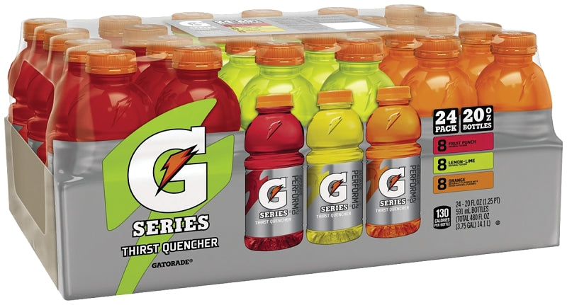 GATORADE Gatorade 05886 Thirst Quencher Sports Drink, Liquid, Cool Blue, Fruit Punch, Lemon-Lime, 20 oz Bottle