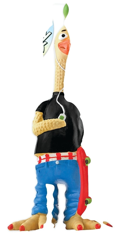 RUFFIN'IT Ruffin'It 80535 Dog Toy, S, Tony Mohawk Chicken, Rubber