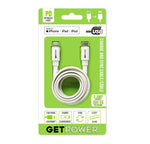GET POWER GetPower GP-USBC-ACL Sync and Charging Cable, USB Type C, Lightning, White, 3 ft L ELECTRICAL GET POWER