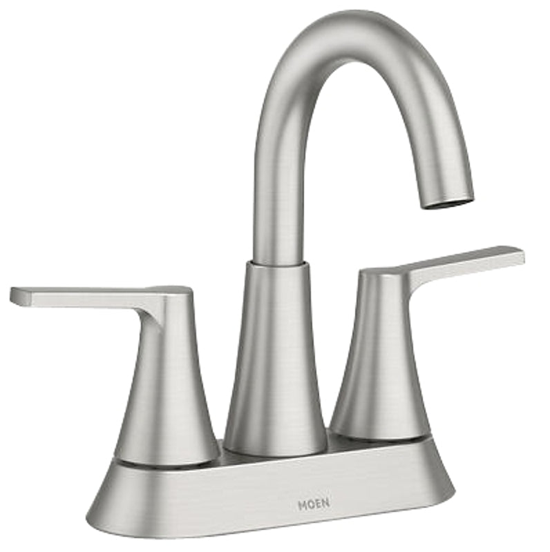 MOEN Moen Mikah 84311 Series 84311SRN Bathroom Faucet, 1.2 gpm, 2-Handle, 3-Faucet Hole, Metal, Brushed Nickel PLUMBING, HEATING & VENTILATION MOEN