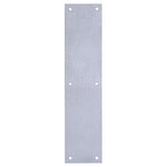 TELL MANUFACTURING Tell Manufacturing DT100072 Push Plate, Aluminum/Steel, Satin, 15 in L, 3-1/2 in W, 0.05 ga Thick