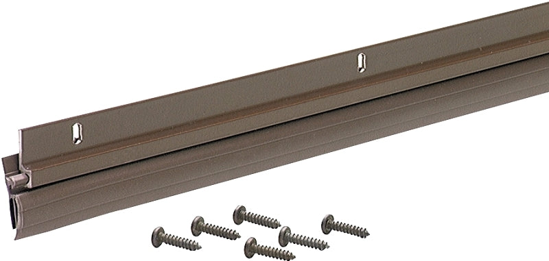 M-D M-D 05173 Door Sweep, Bronze Flange, 36 in L, Aluminum Flange, Vinyl Insert