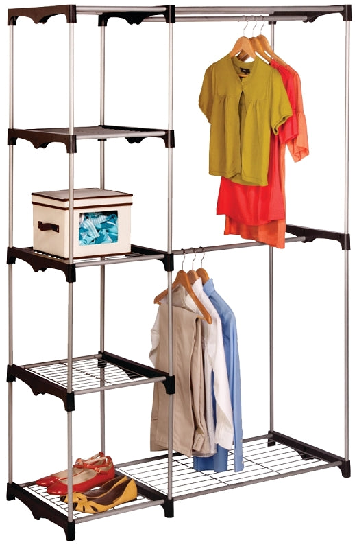 HONEY-CAN-DO Honey-Can-Do WRD-02124 Free-Standing Closet, 45-1/4 in L, 19.7 in W, Plastic/Steel HARDWARE & FARM SUPPLIES HONEY-CAN-DO   