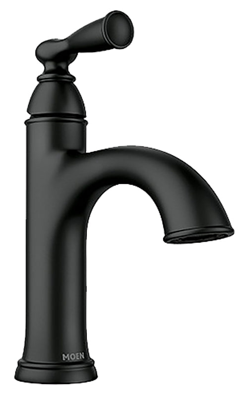 MOEN Moen Banbury Series 84945BL Bathroom Faucet, 1.2 gpm, 1-Handle, Zinc, Matte Black, 4 in Faucet Centers