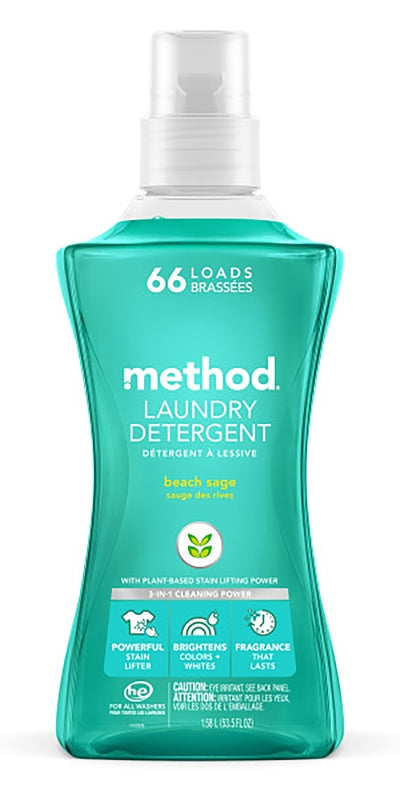METHOD method 1489 Laundry Detergent, 53.5 oz Bottle, Liquid, Pleasant