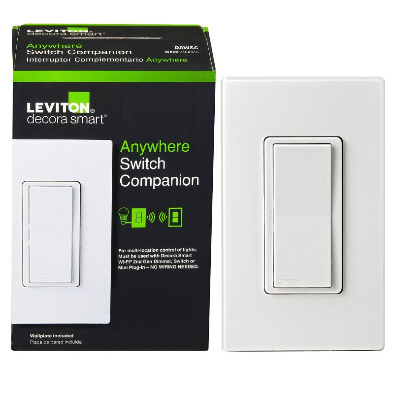 LEVITON Decora Smart R02-DAWDC-1RW Wire-Free Dimmer and Switch Combo, Wi-Fi, White ELECTRICAL LEVITON