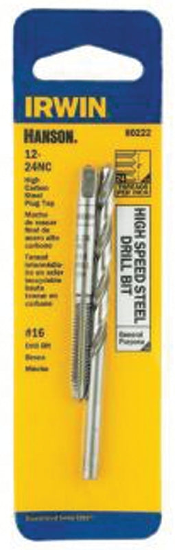 IRWIN Irwin 80222 Tap and Drill Bit Set, HCS/HSS, #16 Drill Bit TOOLS IRWIN