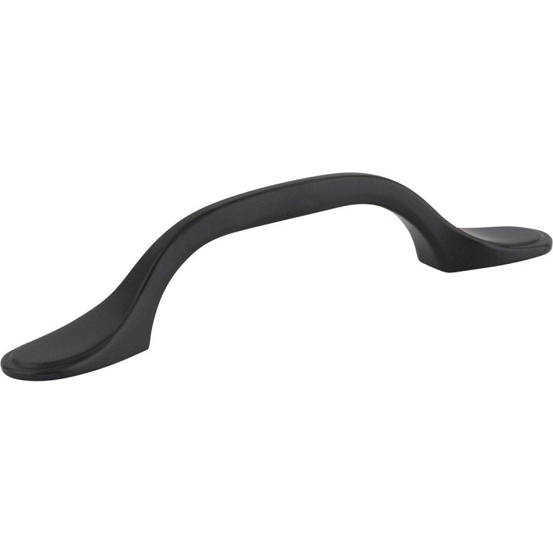 HARDWARE RESOURCES KasaWare K9973MB-2 Spoon Foot Cabinet Pull, 5 in L Handle, 15/16 in Projection, Zinc, Matte Black HARDWARE & FARM SUPPLIES HARDWARE RESOURCES