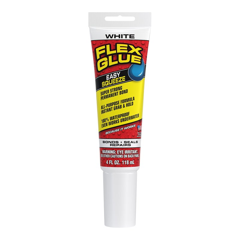 FLEX SEAL ADHESIVE EASY SQZ WHT 4OZ TUBE PAINT FLEX SEAL