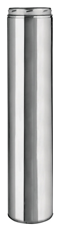 SELKIRK Selkirk 206036U Chimney Pipe, 8 in OD, 36 in L, Stainless Steel