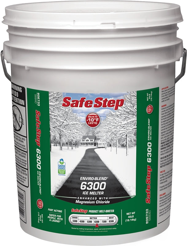 SAFE STEP Safe Step 56840 Ice Melter, Crystalline Solid, White, 40 lb Pail