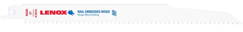 LENOX Lenox 20558B956R Reciprocating Saw Blade, Applicable Materials: Non-Ferrous Metal, Wood, 3/4 in W, 9 in L, 6 TPI TOOLS LENOX