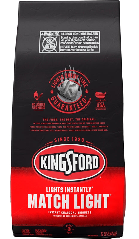 KINGSFORD Kingsford 32090 Charcoal Briquette, 12 lb Bag OUTDOOR LIVING & POWER EQUIPMENT KINGSFORD