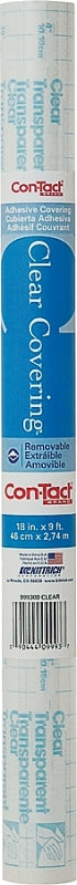 CON-TACT Con-Tact 09F-C9993-12 Contact Paper, 9 ft L, 18 in W, Vinyl, Clear HOUSEWARES CON-TACT