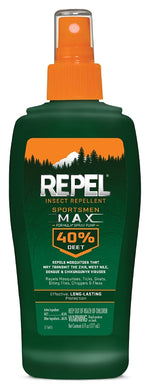 REPEL Repel Sportsmen Max HG-94101 Insect Repellent, 6 fl-oz Bottle, Liquid, Light Yellow/Water White, Alcohol LAWN & GARDEN REPEL