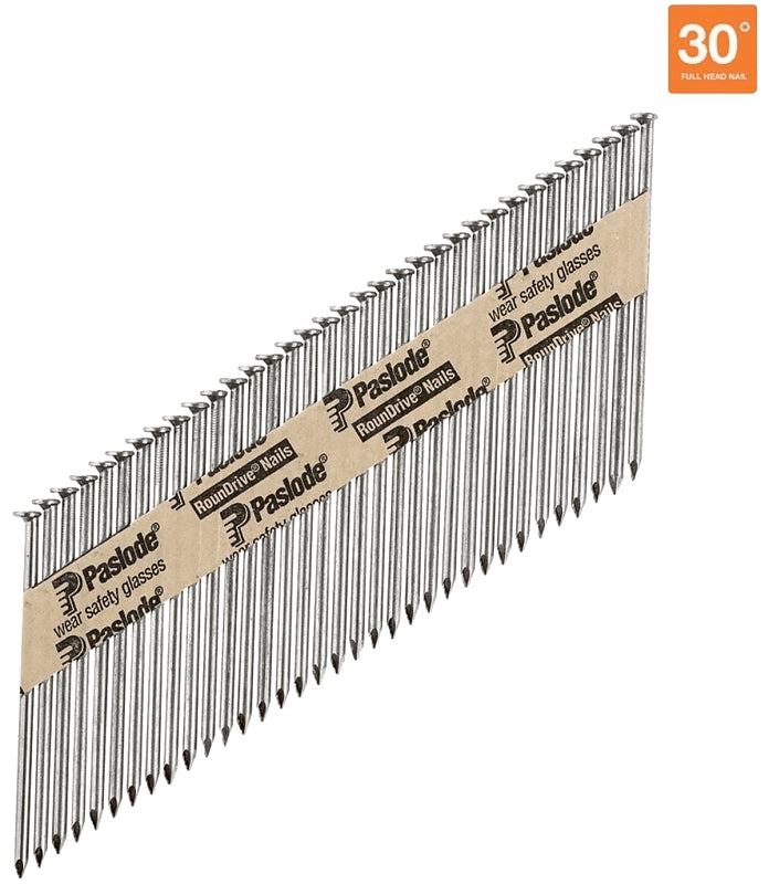 PASLODE Paslode 650386 Series Framing Nail, Strip Collation, 3 in L, Hot-Dip Galvanized, Round Head, Smooth Shank
