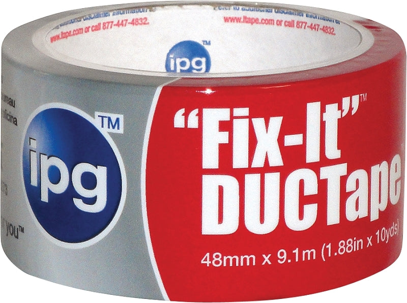 INTERTAPE POLYMER IPG 6910 Duct Tape, 10 yd L, 1.88 in W, Poly-Coated Cloth Backing, Silver