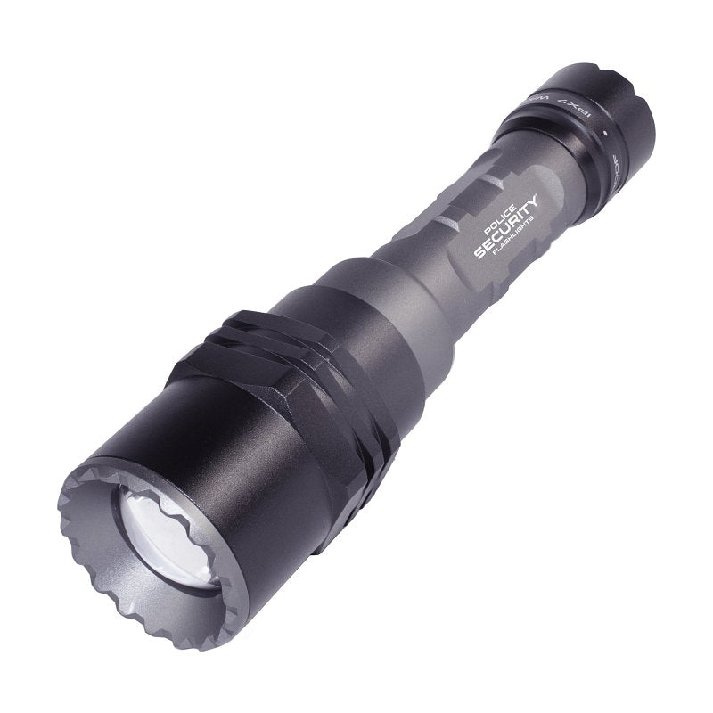 POLICE SECURITY Police Security 97739 Flashlight, Lithium-Ion Battery, LED Lamp, 250, 700 Lumens, 330, 550 m Beam Distance, Black ELECTRICAL POLICE SECURITY