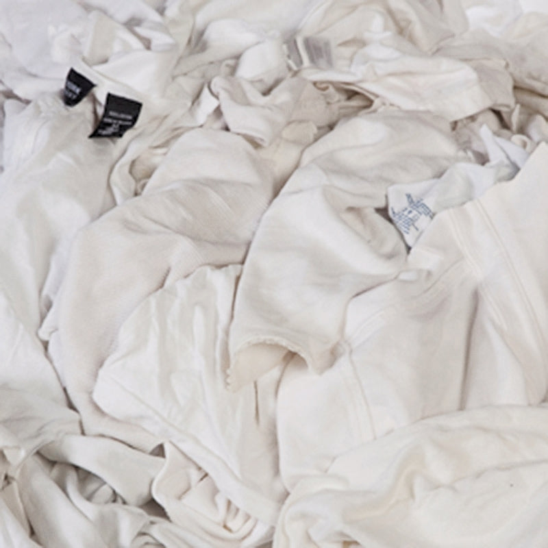ALL RAGS All Rags R701-50 T-Shirt Knit Rag, 15 in W, Cotton, White AUTOMOTIVE ALL RAGS