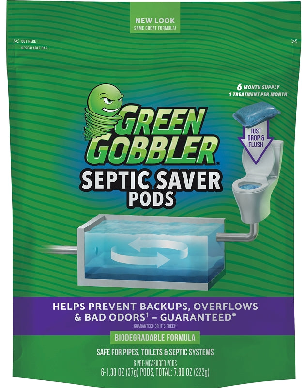 GREEN GOBBLER Green Gobbler GGSSEP Septic Saver Enzyme Pac, Powder, Tan, 12.77 oz PLUMBING, HEATING & VENTILATION GREEN GOBBLER