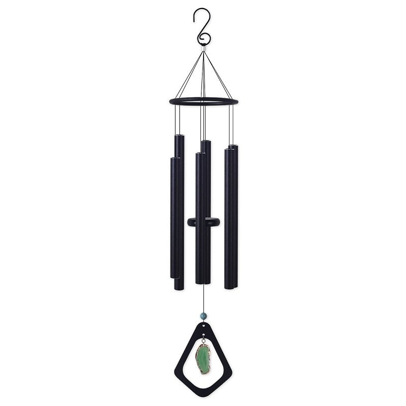 SUNSET VISTA DESIGN CO Sunset Vista Designs 93263 Wind Chime, Green Agate, Black