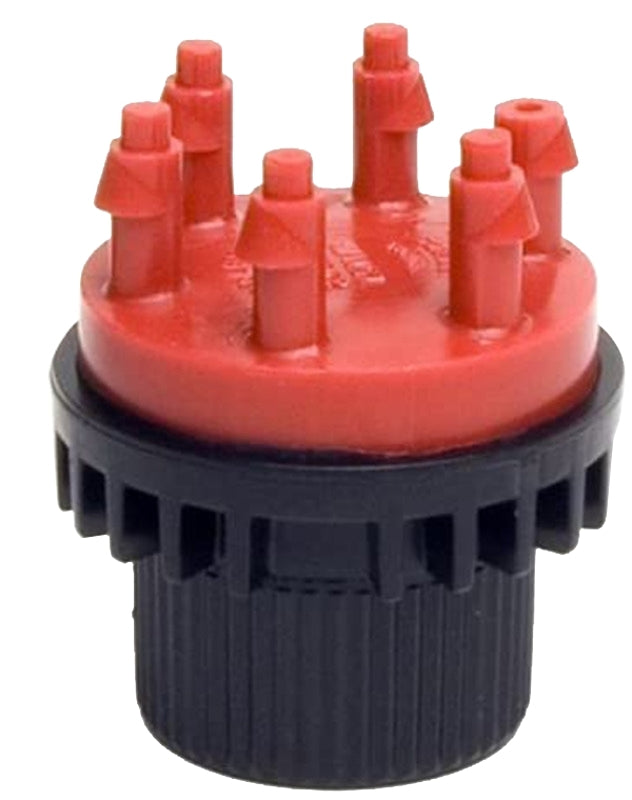 RAINBIRD Rain Bird MANIF2PK Manifold, 1/2 in Connection, FPT x Barb, 6 -Port, 1/4 in Tubing, Plastic, Red LAWN & GARDEN RAINBIRD