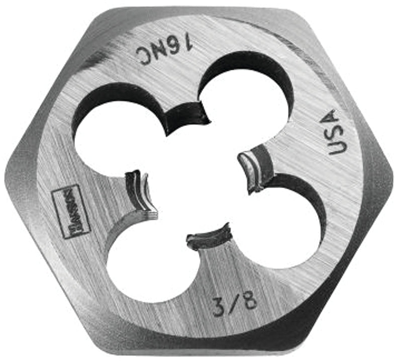 IRWIN Irwin Hanson 9434 Machine Screw Die, 3/8-16 Thread, UNC Thread, Right Hand Thread, HCS