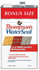 THOMPSON'S WATERSEAL Thompson's WaterSeal TH.024111-03 Waterproofer, Clear, 1.2 gal, Can PAINT THOMPSON'S WATERSEAL