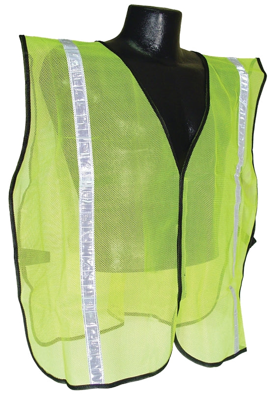 RADIANS Radians SVG1 Non-Rated Safety Vest, 2X-5X, Polyester, Green/Silver, Hook and Loop