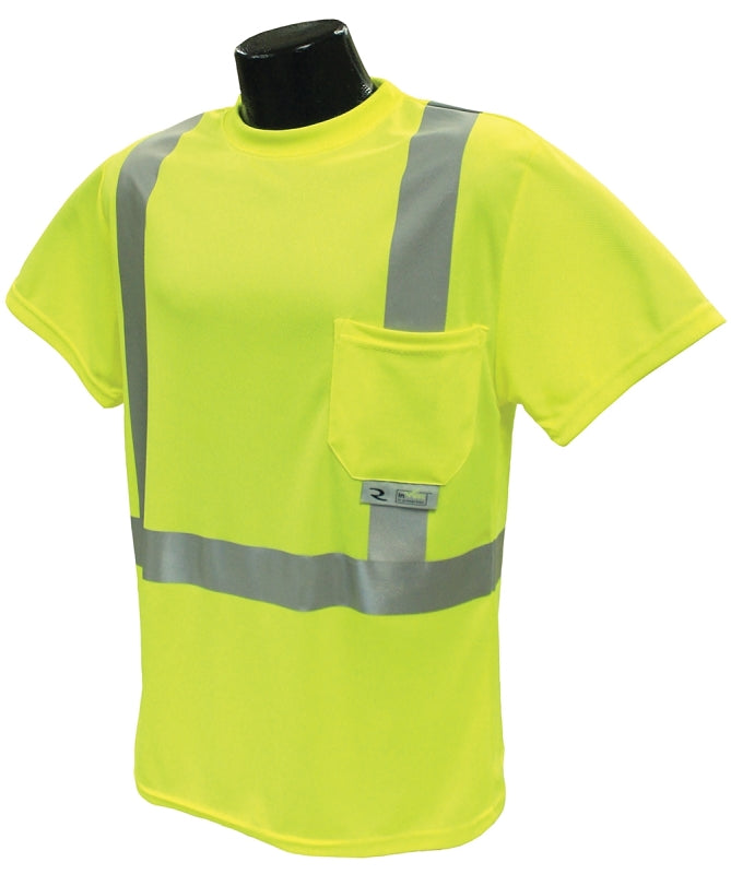RADIANS Radians ST11-2PGS-L Safety T-Shirt, L, Polyester, Green, Short Sleeve, Pullover Closure