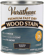 VARATHANE Varathane 297428 Stain, Worn Navy, Liquid, 1 qt, Can PAINT VARATHANE