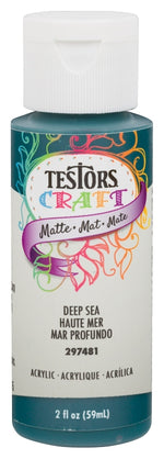 TESTORS Testors 297481 Craft Paint, Matte, Deep Sea, 2 oz, Bottle PAINT TESTORS