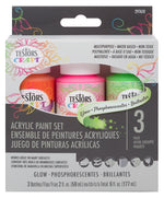 TESTORS Testors 297610 Craft Paint Set, 2 oz Bottle, Includes: (1) Rockstar, (1) Alien Green, (1) Toucan Acrylic Craft Paints PAINT TESTORS