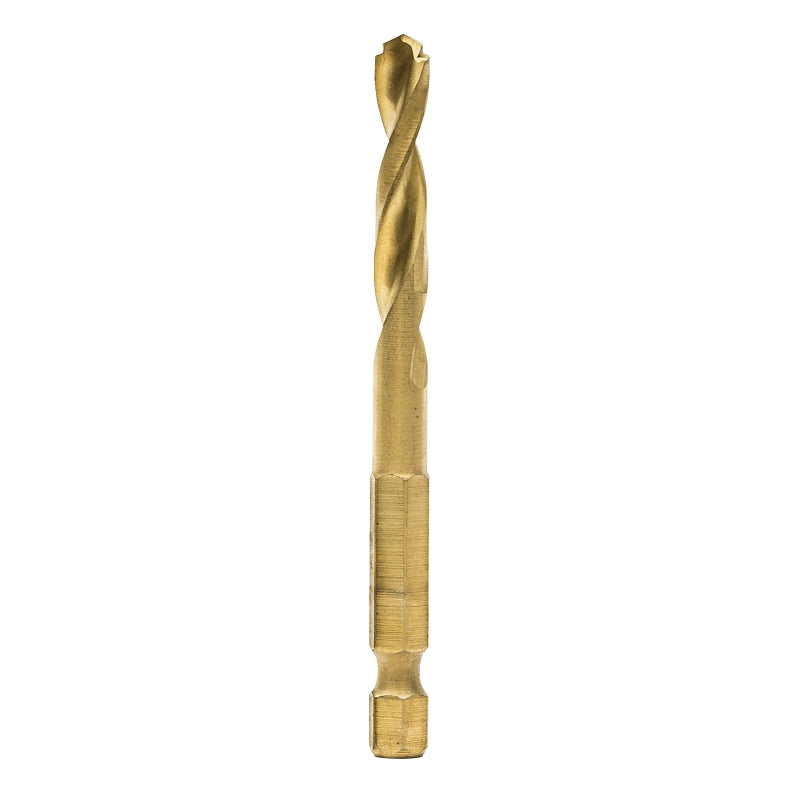 DEWALT DEWALT DD5116 Impact Drill Bit, 1/4 in Dia, 3-3/16 in OAL, Spiral Flute, 1/4 in Dia Shank, Hex Shank TOOLS DEWALT