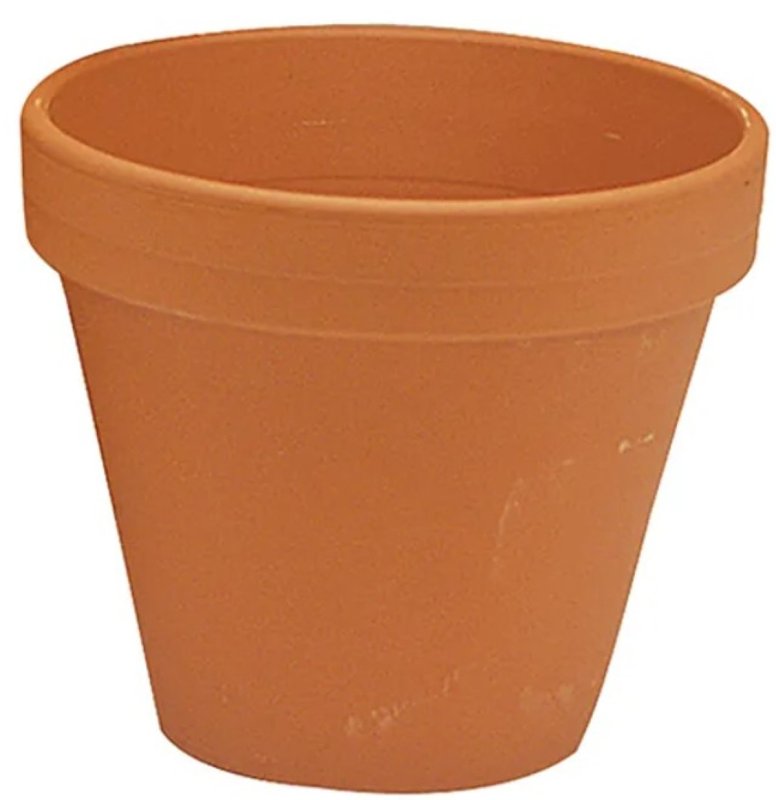 BORDER CONCEPTS INC Craftware GC 0400 Pot, 3-3/4 in H, 4-1/4 in W, Terracotta