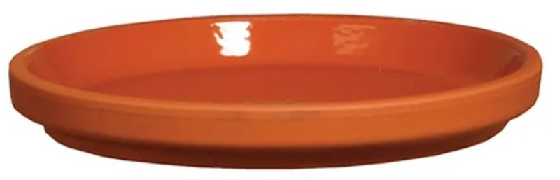 BORDER CONCEPTS INC BCI German Terracotta 801691 Waterproof Saucer, 9-1/2 in W, Clay, Red