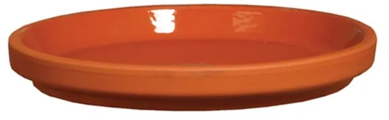 BORDER CONCEPTS INC Border Concepts 801687 German Inner Glazed Saucer, 5 in Dia, Clay, Red