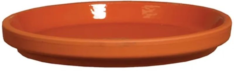 BORDER CONCEPTS INC Border Concepts 801685 German Inner Glazed Saucer, 3-1/2 in Dia, Clay, Red