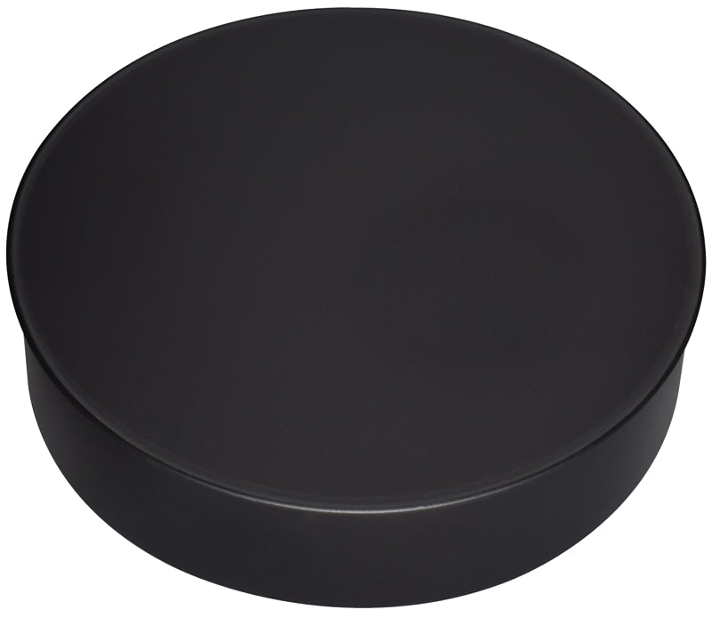 IMPERIAL Imperial BM0031 Round End Cap, 8 in Dia, Black PLUMBING, HEATING & VENTILATION IMPERIAL