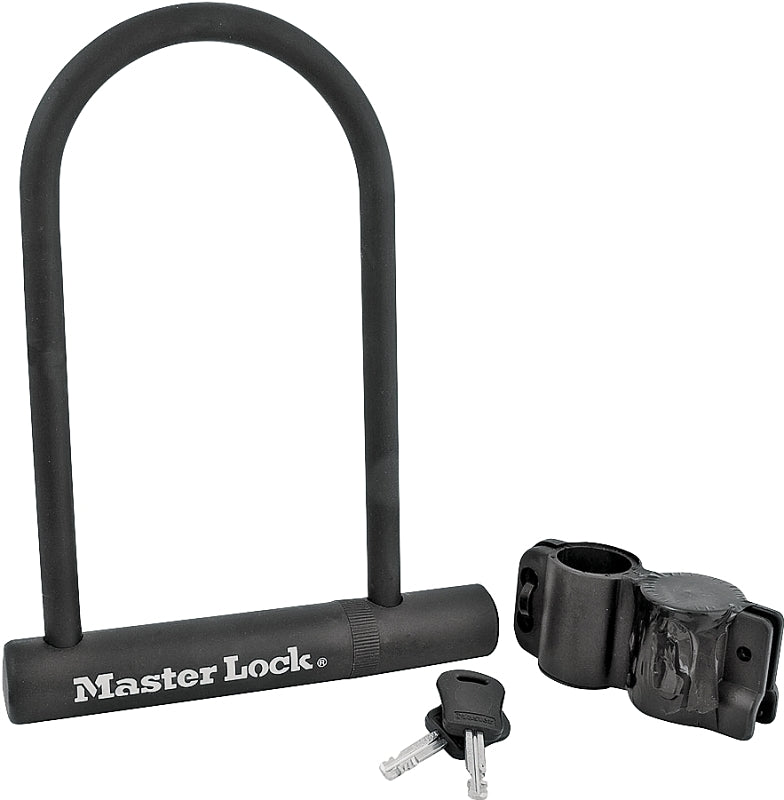 MASTER LOCK Master Lock 8170D U-Lock, Keyed Different Key, 1/2 in Dia Shackle, Steel Body, 6-1/8 in W Body